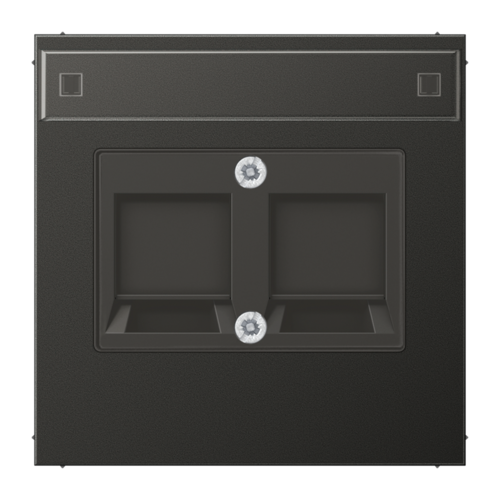 Накладка на розетку информационную JUNG LS METAL, антрацит