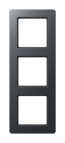 Рамка 3 поста JUNG AFLOW, антрацит матовый