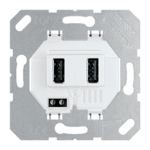 Розетка 2xUSB JUNG, белый