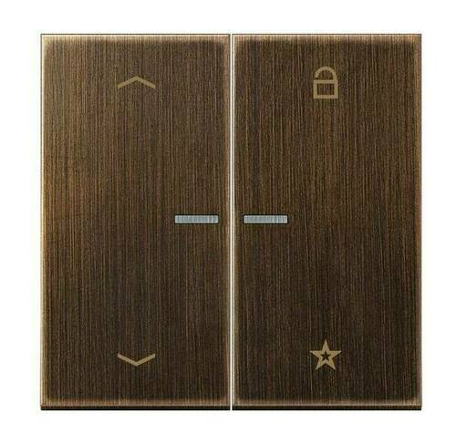 Накладка на жалюзийный выключатель Jung LS METAL, античная латунь, ME1701PAT