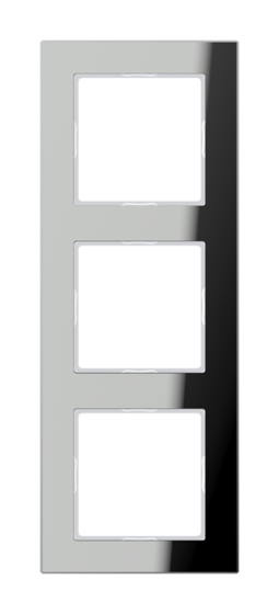 Рамка 3 поста JUNG A CREATION, зеркальное серебро