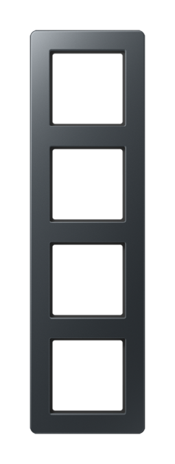 Рамка 4 поста JUNG AFLOW, антрацит матовый