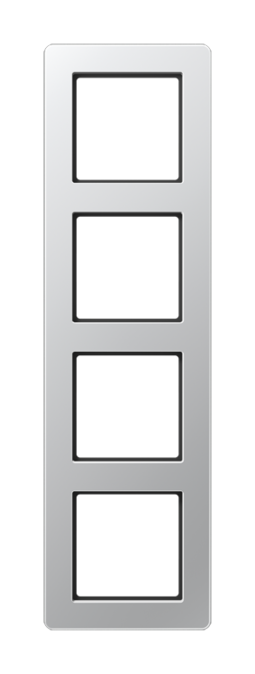 Рамка 4 поста JUNG AFLOW, алюминий