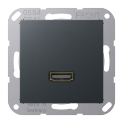 Розетка HDMI JUNG A 500, антрацит матовый